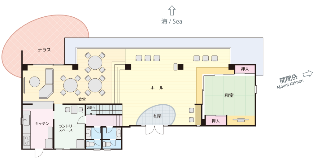 オーシャンビュー開聞岳間取図１階